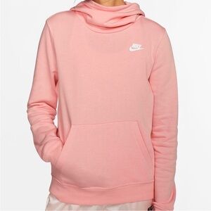 Nike Fleece Funnel Neck Hoodie embroidered logo size XS